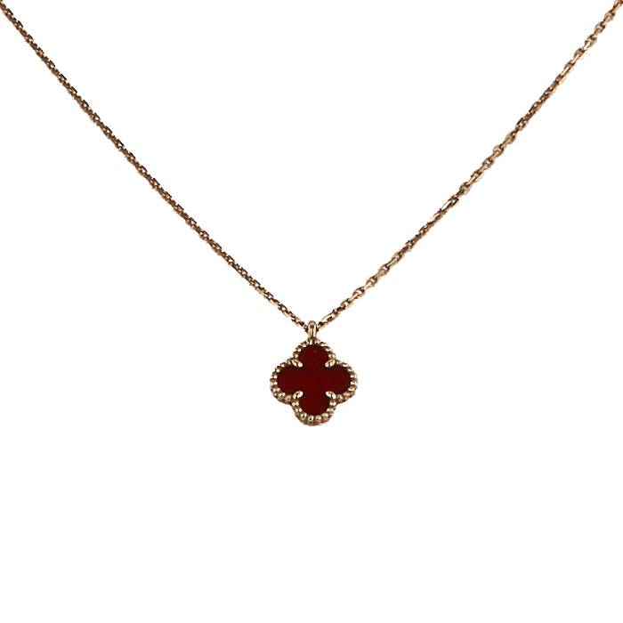 Van Cleef & Arpels Sweet Alhambra Rose Gold Necklace, Van Cleef & Arpels