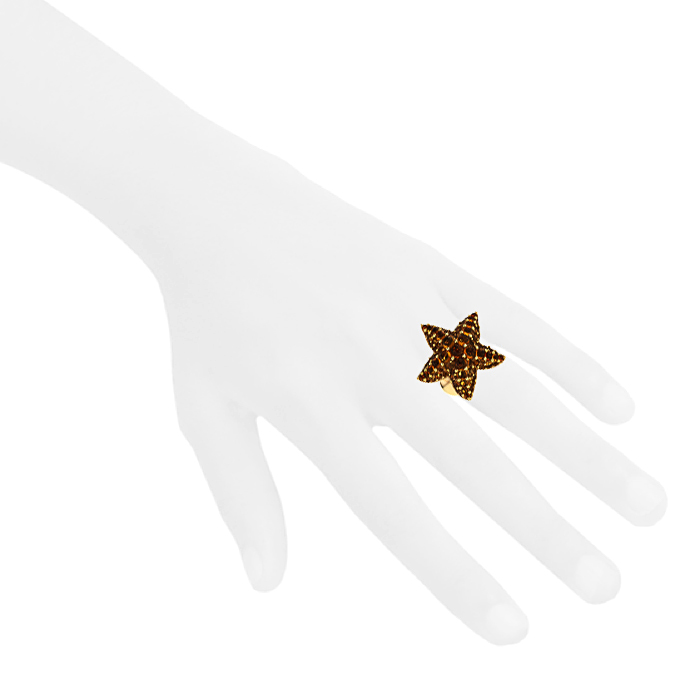 Pomellato Sirène ring in yellow gold and citrine - Detail D1