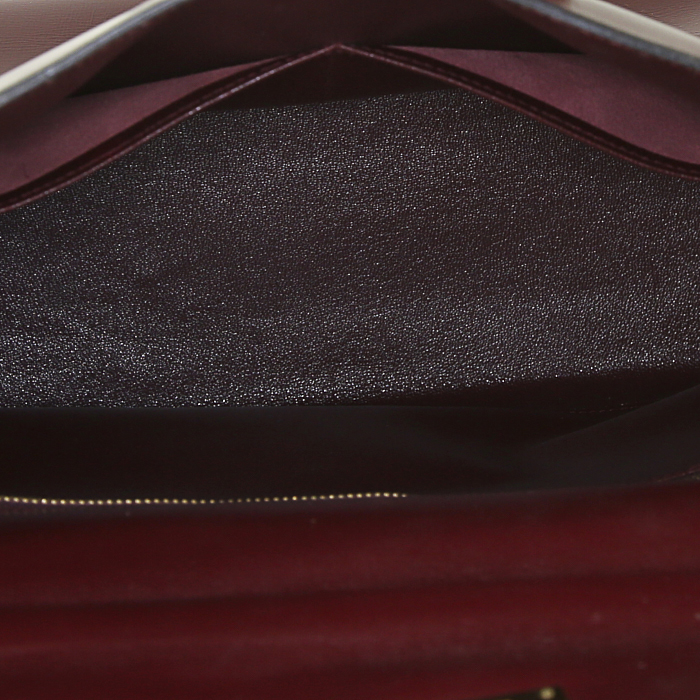 Sac à main Hermes Kelly 32 cm en cuir box bordeaux - Detail D2