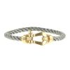 Fred Force 10 large model bracelet in yellow gold and stainless steel - 00pp thumbnail