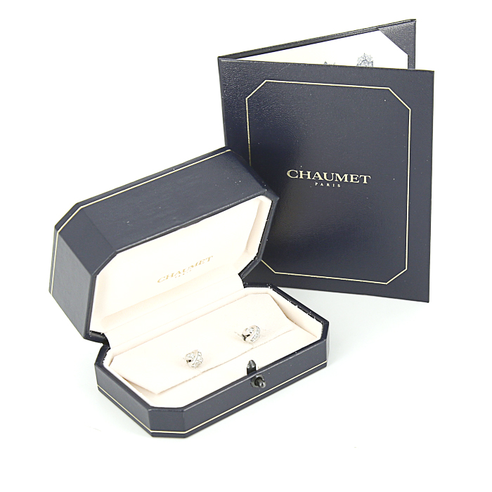 Chaumet Lien 1990's earrings in white gold and diamonds - Detail D2