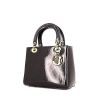 Bolso de mano Dior Lady Dior modelo mediano en charol Monogram negro - 00pp thumbnail