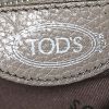 Shopping bag Tod's G-Bag in tela cerata color talpa e pelle color talpa - Detail D4 thumbnail