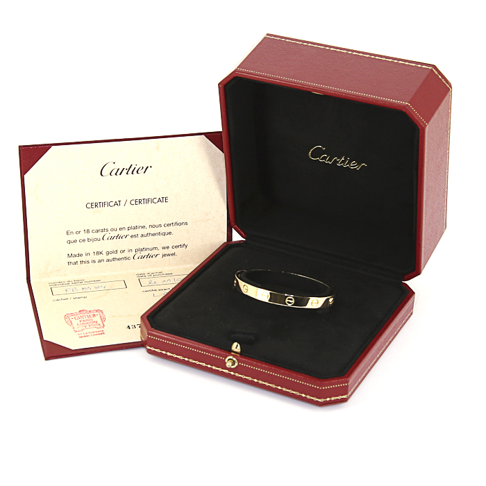Cartier Love bracelet in yellow gold, size 16 - Detail D2