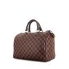 Bolso de mano Louis Vuitton Speedy 30 en lona a cuadros revestida ébano y cuero marrón - 00pp thumbnail