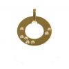 Dinh Van Cible medium model pendant in yellow gold and diamonds - 360 thumbnail