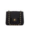 Chanel Mini Timeless shoulder bag in black satin - 360 thumbnail