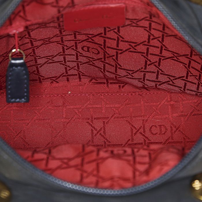 Borsa Dior Lady Dior in tela cannage nera - Detail D2
