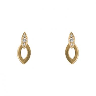 Paire de boucles d'oreilles Cartier Diadea en or jaune et diamants