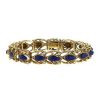 Bracelet époque années 70 Vintage en or jaune,  émail bleu et diamants - 00pp thumbnail