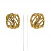 Patek Philippe Nautilus, by Angela Cummings, 1980's earrings for non pierced ears in yellow gold - 360 thumbnail