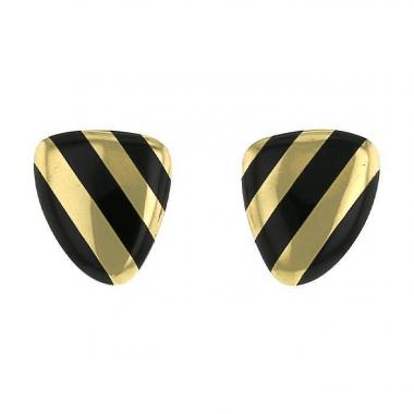 Orecchini a clip Tiffany & Co in oro giallo e onice