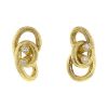 Paire de boucles d'oreilles Vintage en or jaune 14 carats et diamants - 00pp thumbnail