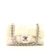 Bolso de mano Chanel Timeless en piel blanca y cuero blanco - 360 thumbnail