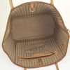Shopping bag Louis Vuitton Neverfull in tela monogram marrone e pelle naturale - Detail D2 thumbnail