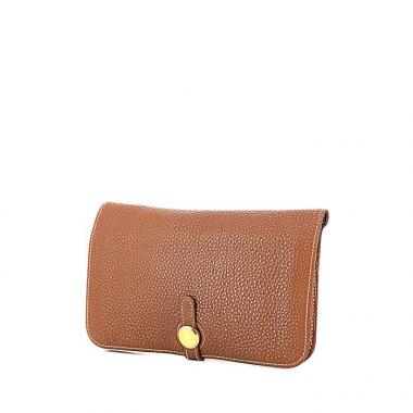 Portafogli Hermes Dogon - Pocket Hand in pelle togo gold