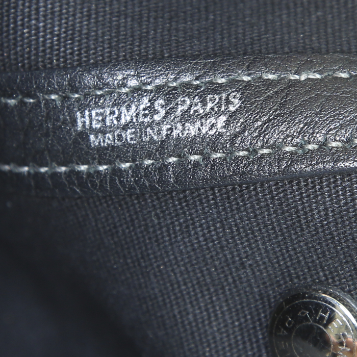 Hermes Garden in tela nera e pelle nera - Detail D3