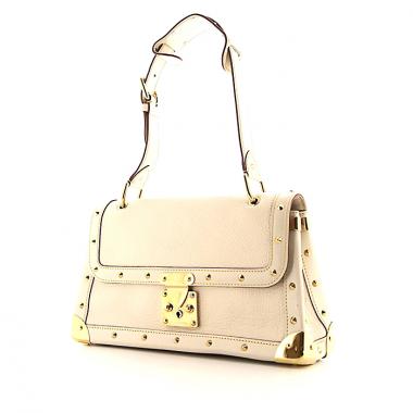 Borsa da spalla o a mano Louis Vuitton Talentueux in pelle suhali bianco sporco