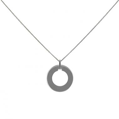 Dinh Van Cible large model necklace in white gold