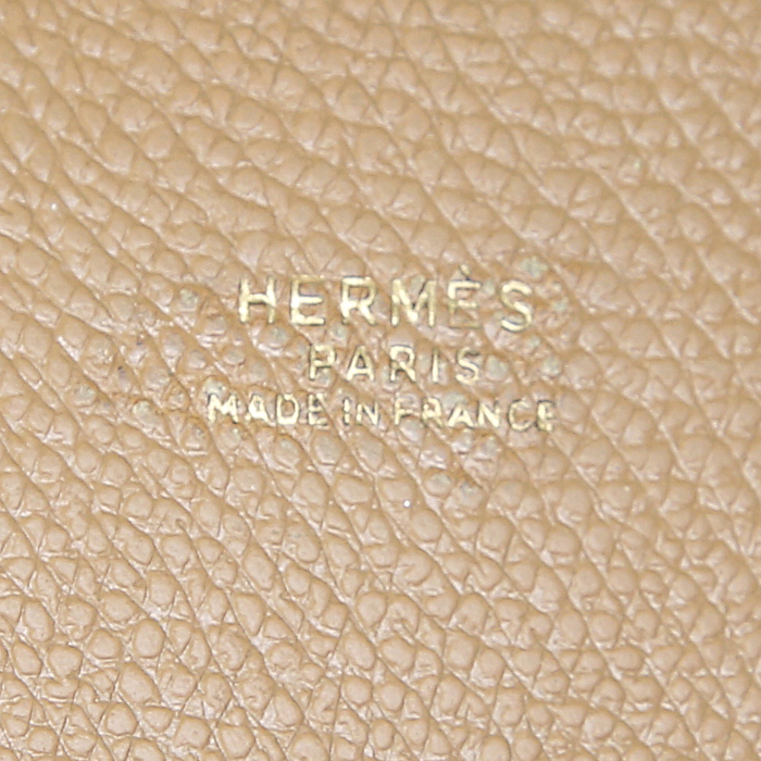 Hermès Market shopping bag in gold epsom leather - Detail D3