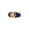 Bague époque années 80 Boucheron en or jaune,  lapis-lazuli et diamant - 00pp thumbnail