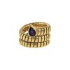 Articulated Bulgari Serpenti ring in yellow gold and amethyst - 00pp thumbnail