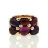 Pomellato Sassi large model sleeve ring in pink gold and colored stones - 360 thumbnail