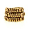 Half-flexible Bulgari Tubogas ring in yellow gold - 360 thumbnail