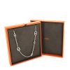 Hermès Farandole small model long necklace in silver - Detail D2 thumbnail
