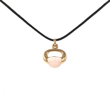 Colgante Pomellato Luna en oro rosa y cuarzo rosa