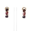 Pomellato Sassi earrings in pink gold and colored stones - 360 thumbnail
