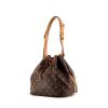 Shopping bag Louis Vuitton petit Noé in tela monogram cerata e pelle naturale - 00pp thumbnail