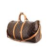 Bolsa de viaje Louis Vuitton Keepall 50 cm en lona Monogram revestida marrón y cuero natural - 00pp thumbnail