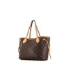 Shopping bag Louis Vuitton Neverfull modello piccolo in tela monogram cerata e pelle naturale - 00pp thumbnail