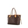 Shopping bag Louis Vuitton Neverfull modello piccolo in tela monogram cerata e pelle naturale - 00pp thumbnail