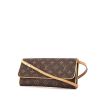 Louis Vuitton Twin large model handbag/clutch in brown monogram canvas and natural leather - 00pp thumbnail