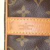Sac de voyage Louis Vuitton Keepall 60 cm en toile monogram marron et cuir naturel - Detail D5 thumbnail