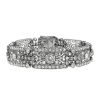 Articulated Vintage 1920's bracelet in platinium and diamonds - 00pp thumbnail