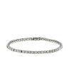 Articulated Vintage bracelet in 14k white gold and diamonds - 360 thumbnail