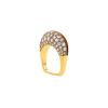 Geometric Mauboussin 1970's ring in yellow gold,  tiger eye stone and diamonds - 00pp thumbnail