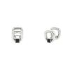 Vintage pair of cufflinks in white gold and onyx - 00pp thumbnail