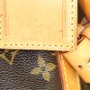 Borsa da viaggio Louis Vuitton Keepall 60 cm in tela monogram marrone e pelle naturale - Detail D5 thumbnail