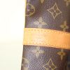 Sac de voyage Louis Vuitton Keepall 60 cm en toile monogram marron et cuir naturel - Detail D5 thumbnail