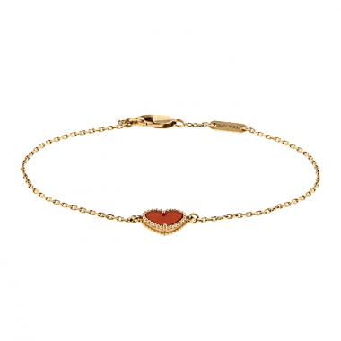 Bracelet Noa cuir havane avec fermoir or rose