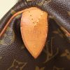 Borsa da viaggio Louis Vuitton Keepall 50 cm in tela monogram marrone e pelle naturale - Detail D3 thumbnail