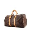 Bolsa de viaje Louis Vuitton Keepall 50 cm en lona Monogram revestida y cuero natural - 00pp thumbnail