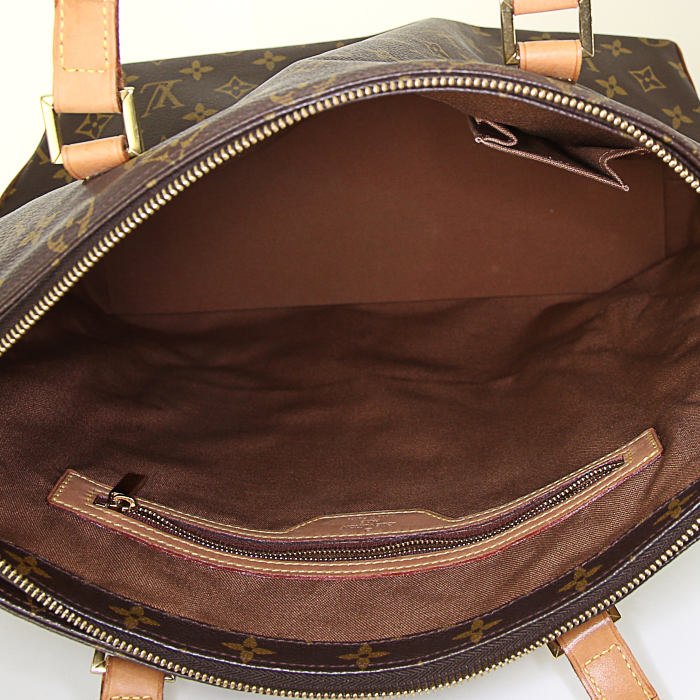 Louis Vuitton Mezzo shopping bag in monogram canvas and natural leather - Detail D2