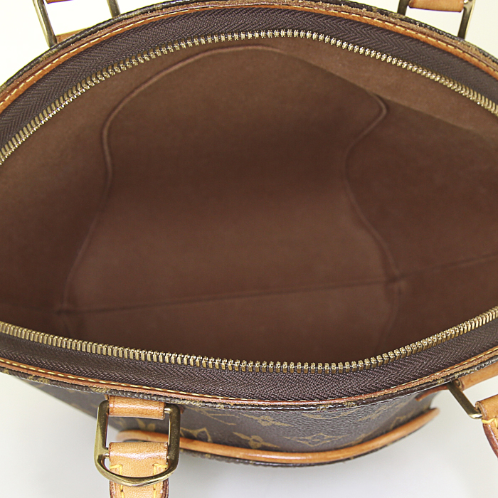 Sac à main Louis Vuitton Ellipse petit modèle en toile monogram marron et cuir naturel - Detail D2