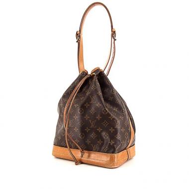 Bolso de mano Louis Vuitton Noé modelo grande en lona Monogram marrón y cuero natural