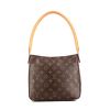 Louis Vuitton Looping medium model handbag in brown monogram canvas and natural leather - 360 thumbnail